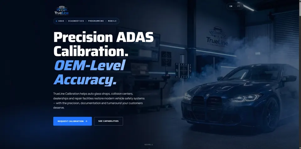TrueLine Calibration — calibração ADAS pra oficinas e concessionárias